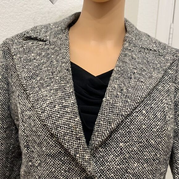 Prestige Boston Size 10 Union Made USA Black White Tweed Woman’s Jacket Pockets - Picture 3 of 13